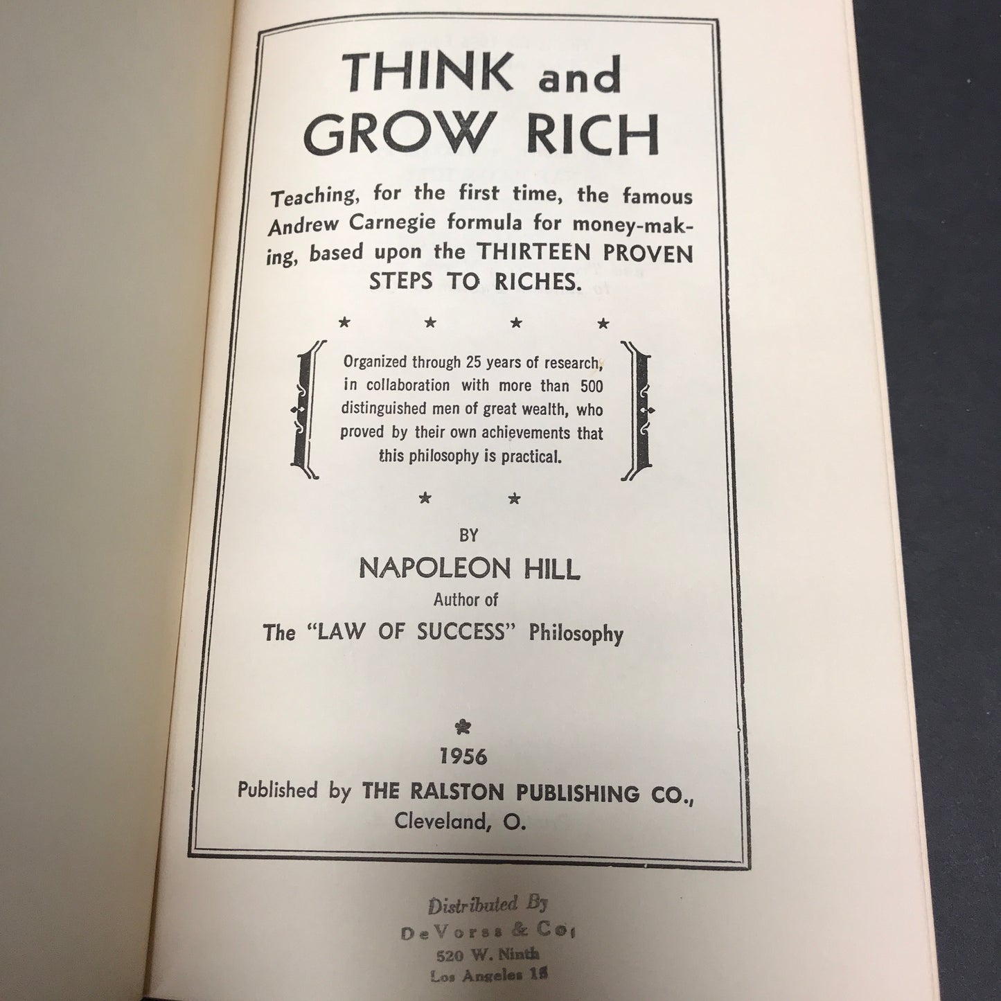 Think and Grow Rich - Napoleon Hill - 1956