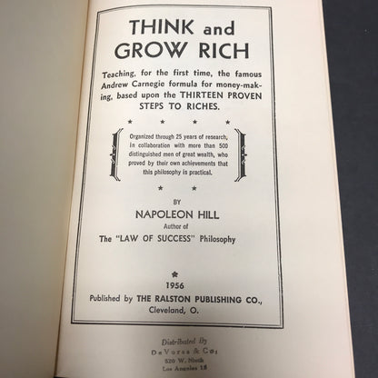 Think and Grow Rich - Napoleon Hill - 1956