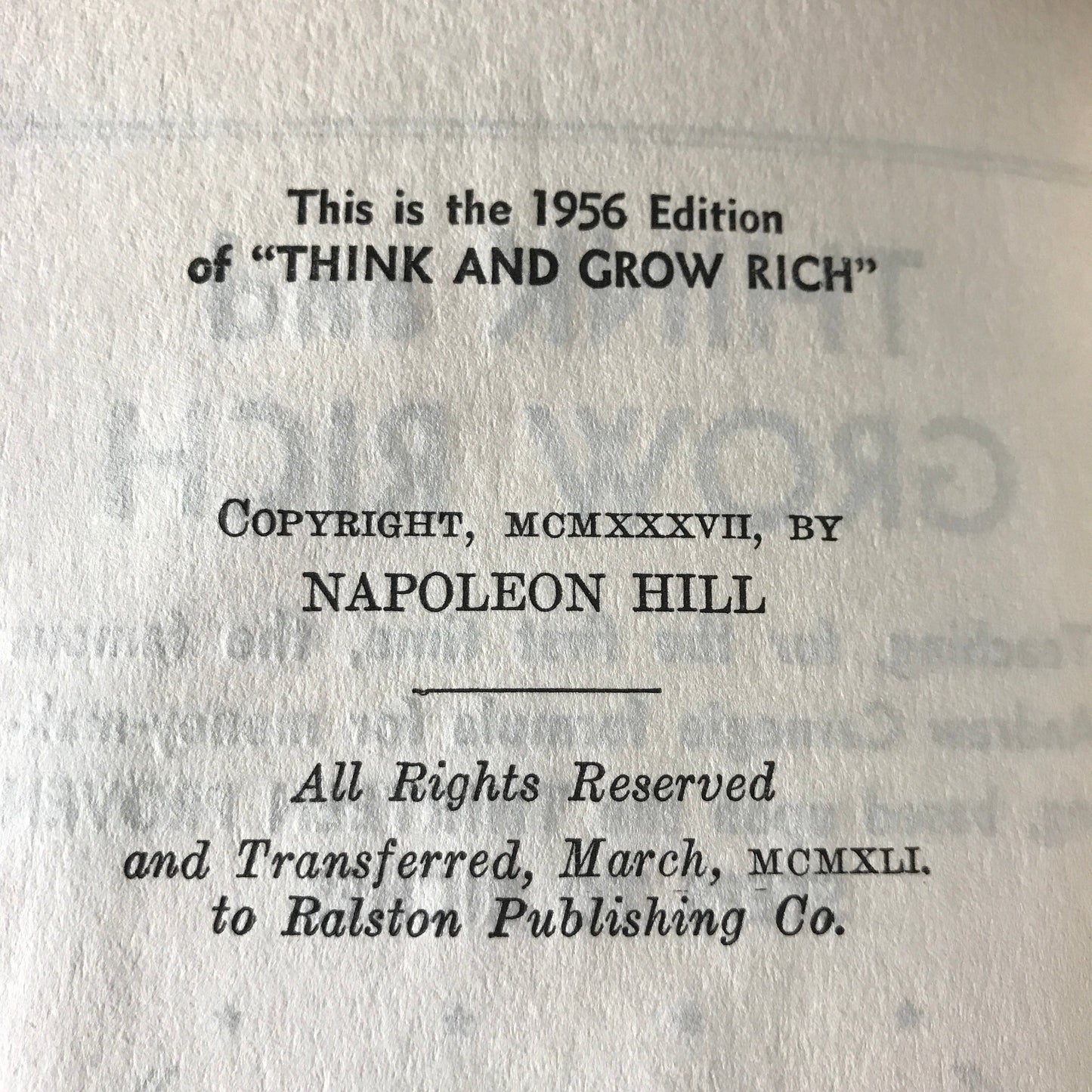 Think and Grow Rich - Napoleon Hill - 1956