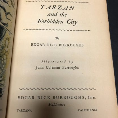 Tarzan and the Forbidden City - Edgar Rice Burroughs - 1st Edition - 1938