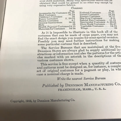 How to Make Crepe Paper Costumes - Dennison Manufacturing Co. - 1925