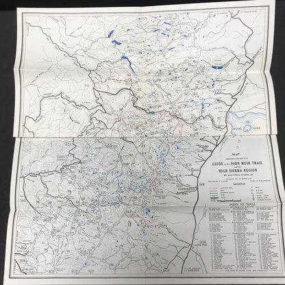 Starr's Guide: Guide to the John Muir Trail and the High Sierra Region - Walter A. Starr Jr. - With Map - 1962