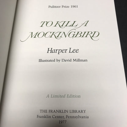 To Kill A Mockingbird - Harper Lee - Franklin Library - 1977