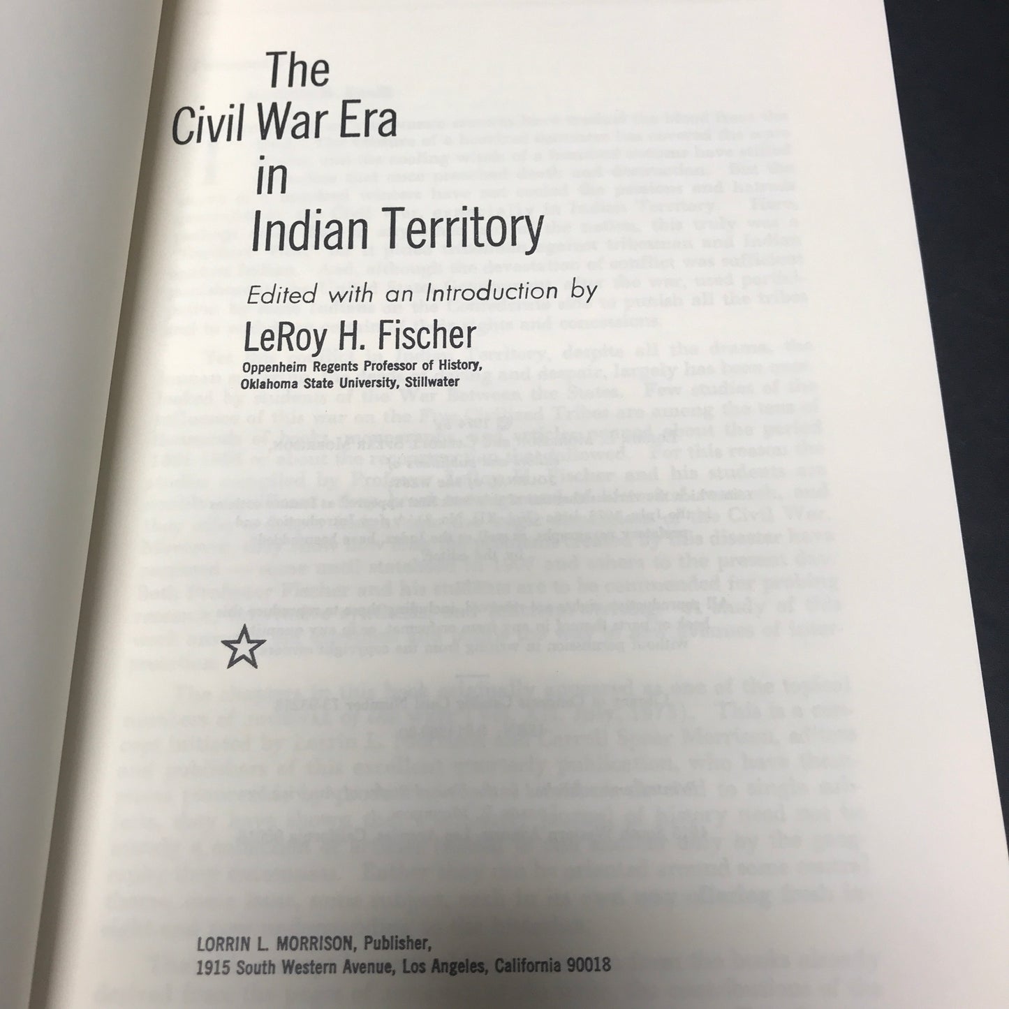 The Civil War Era in Indian Territory - LeRoy H. Fischer - 1974