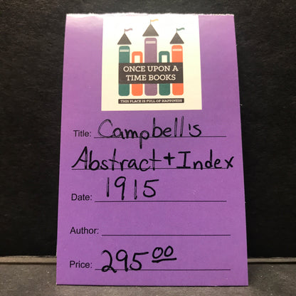 Campbell's Abstract and Index - Muskogee, OK - 1915