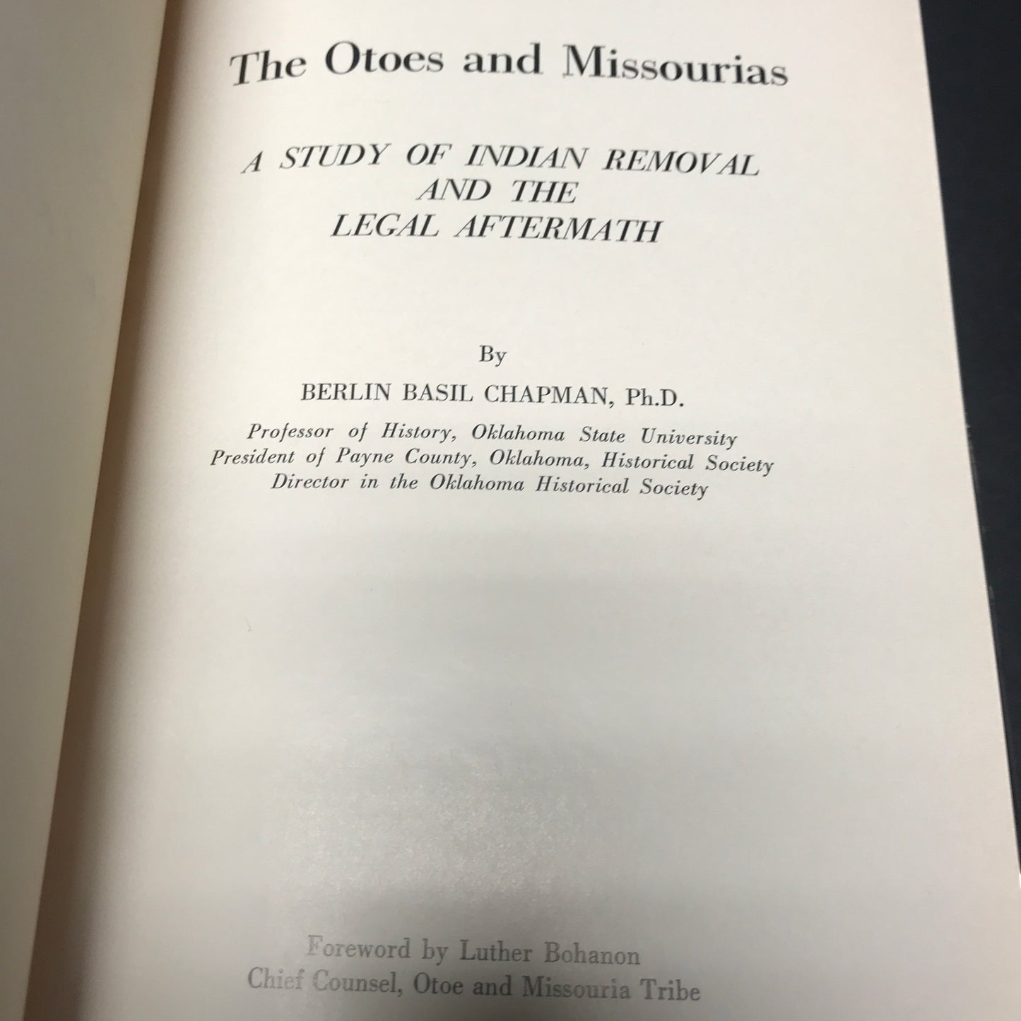 The Otoes and Missourias - Berlin Basil Chapman - 1965