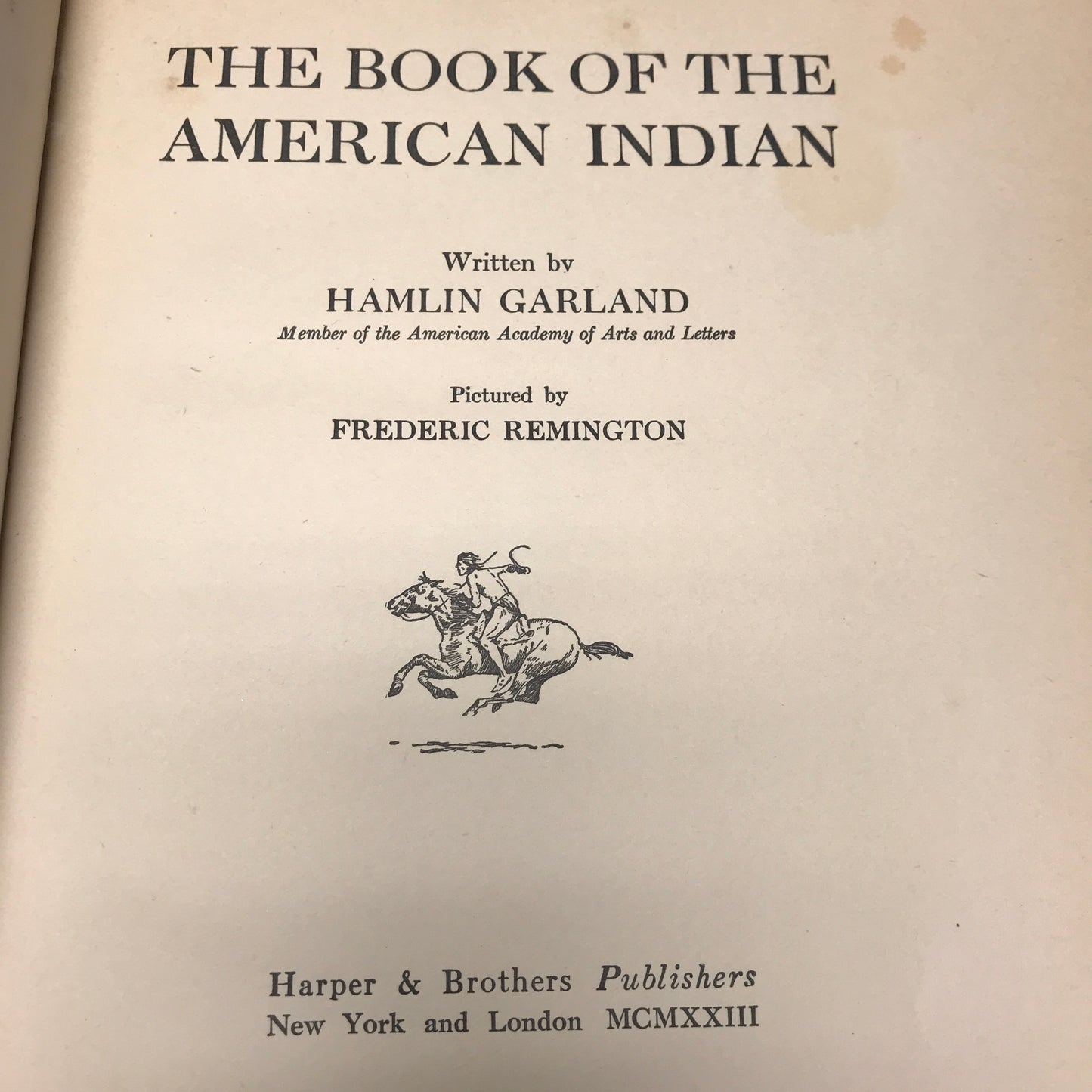 The Book of The American Indian - Hamlin Garland - 1923