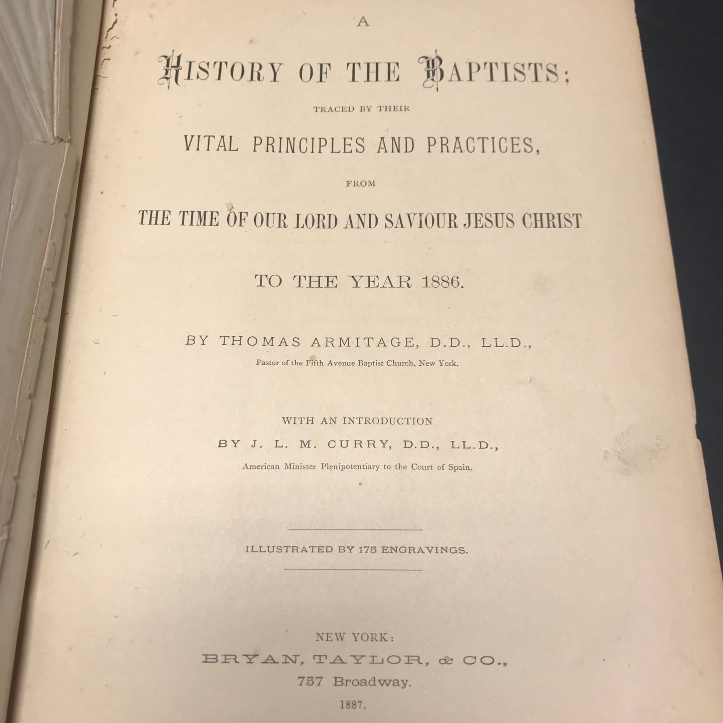 History of the Baptists - Thomas Armitage - 1887