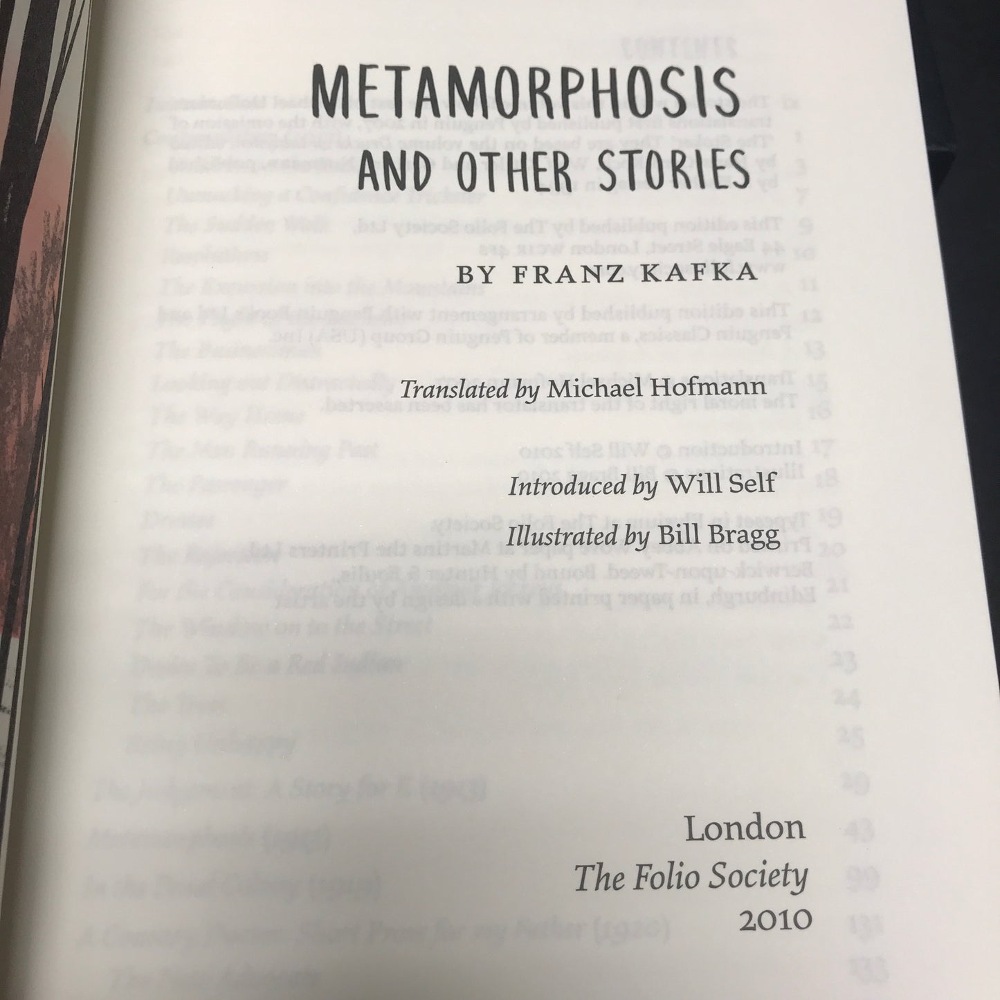 Metamorphosis and Other Stories - Franz Kafka - 1st Thus - Folio Society - 2010