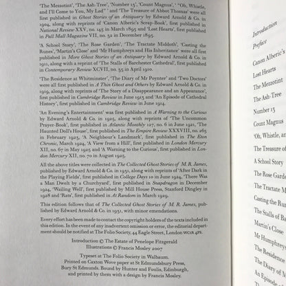 Collected Ghost Stories -M. R. James - Folio Society - 2007