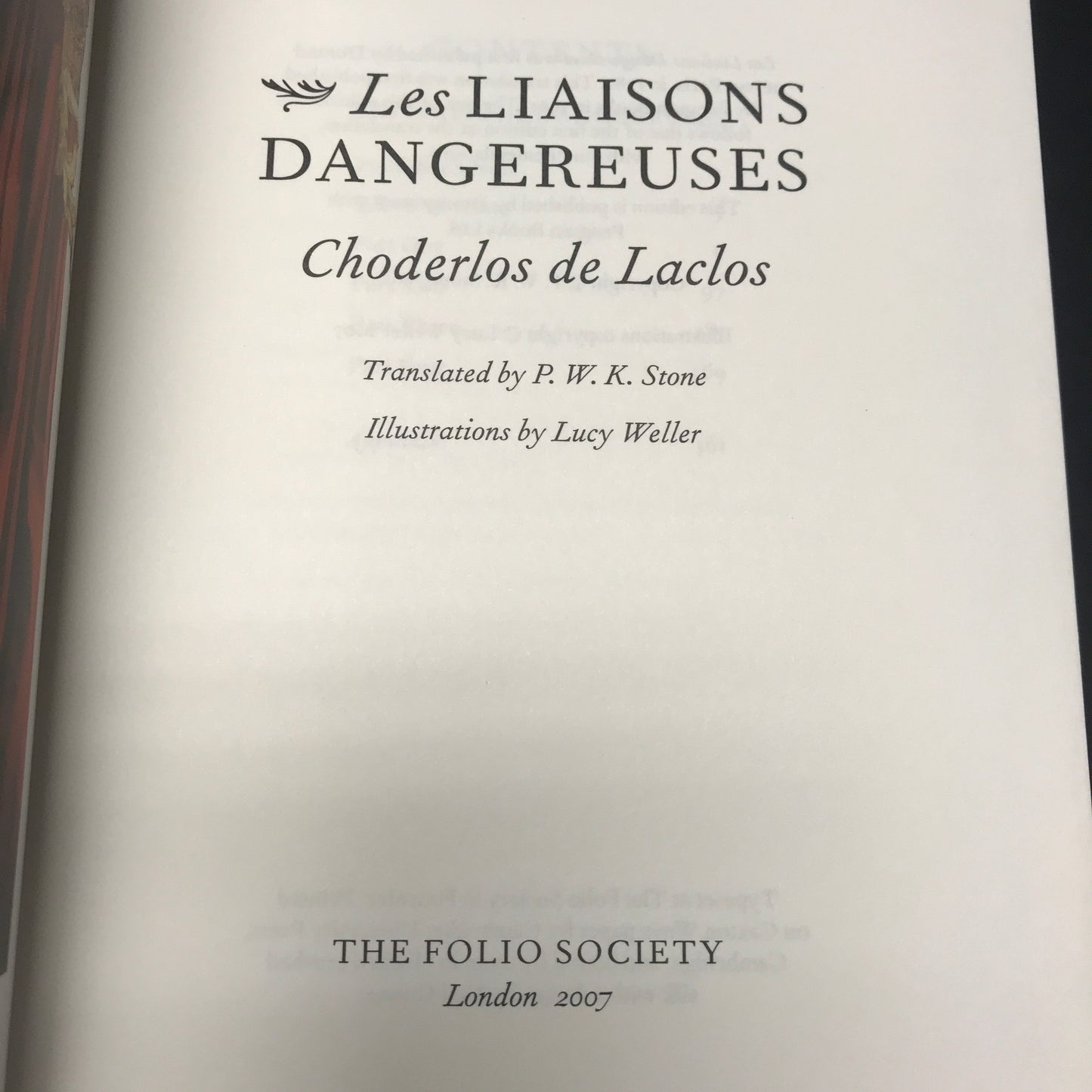 Les Liaisons Dangereuses - Choderlos de Laclos - Folio Society - 2007