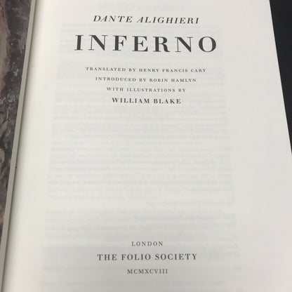 Inferno, Purgatorio, Paradiso - Dante Alighieri - 3 Volume Set - Folio Society - 2009