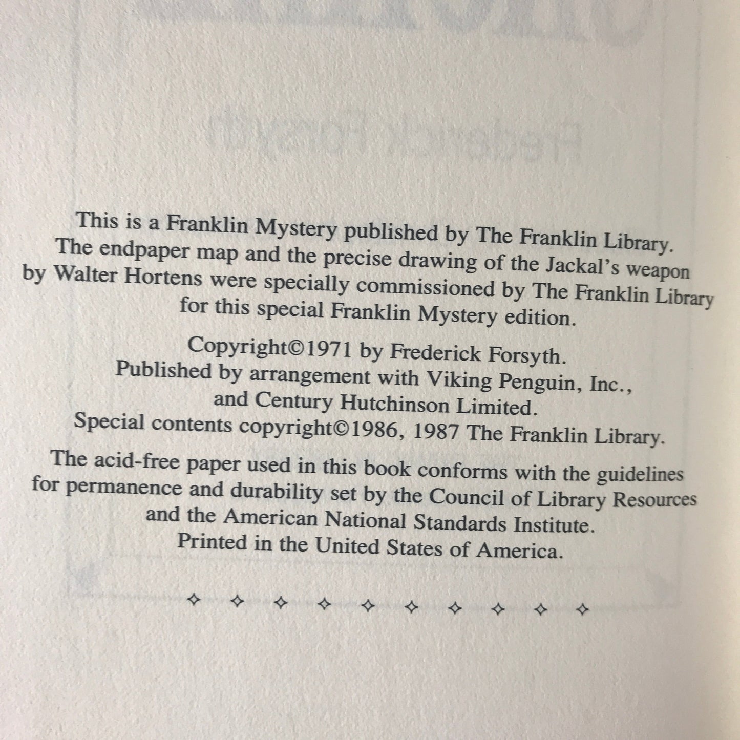 The Day of the Jackal - Frederick Forsyth - Franklin Library - 1988