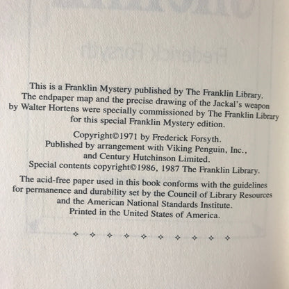 The Day of the Jackal - Frederick Forsyth - Franklin Library - 1988