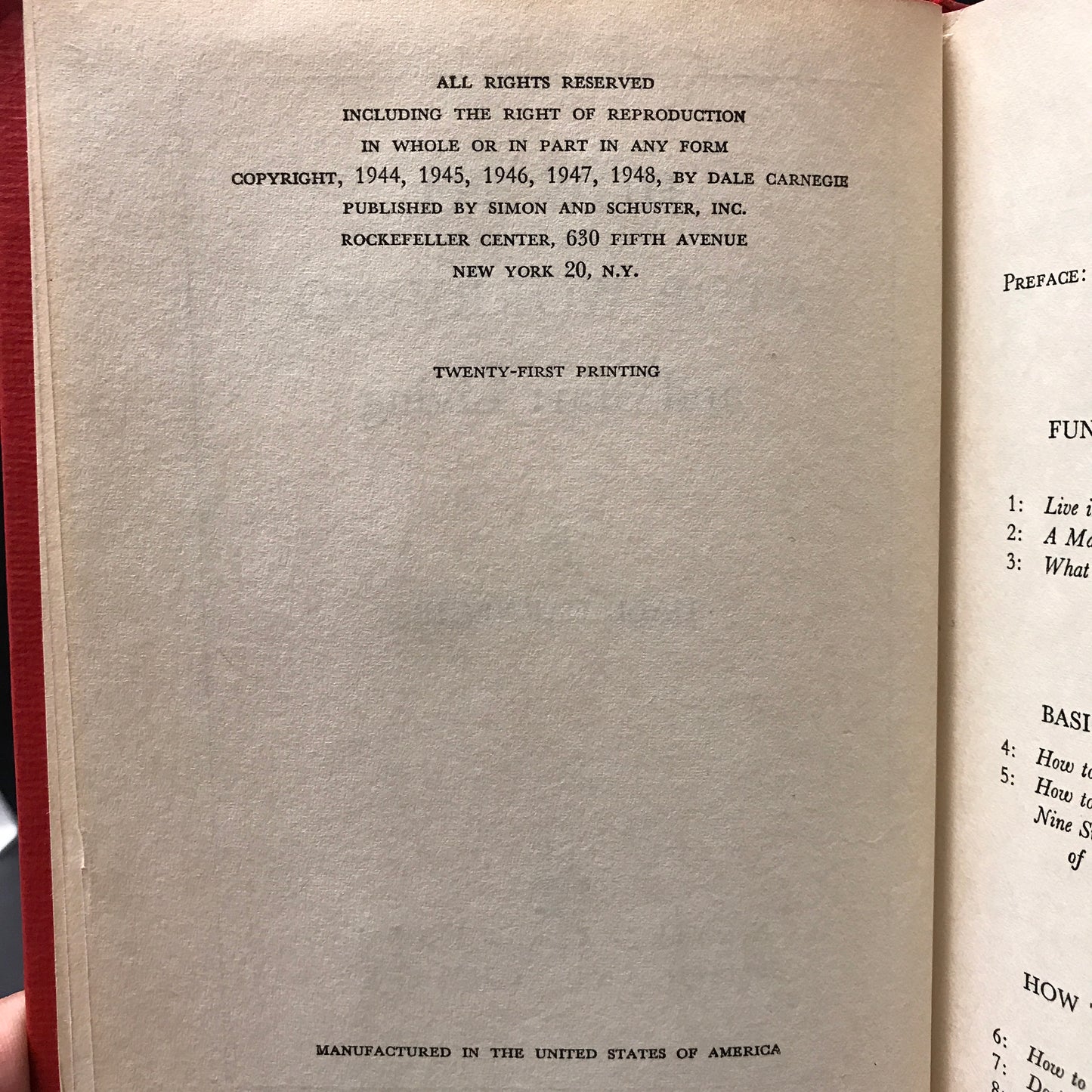 How to Stop Worrying and Start Living - Dale Carnegie - Signed - 21st Printing - 1951