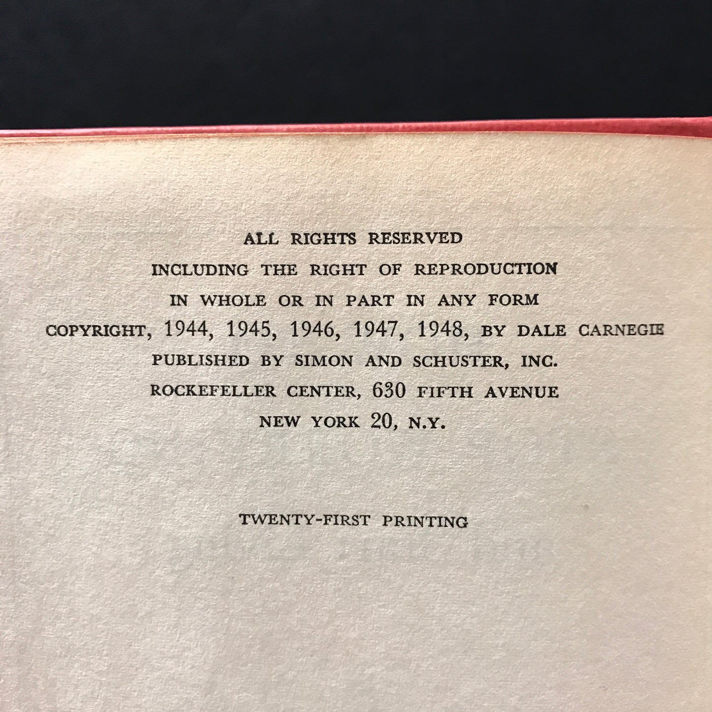 How to Stop Worrying and Start Living - Dale Carnegie - Signed - 21st Printing - 1951