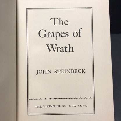 The Grapes of Wrath - John Steinbeck - 4th Printing - 1939