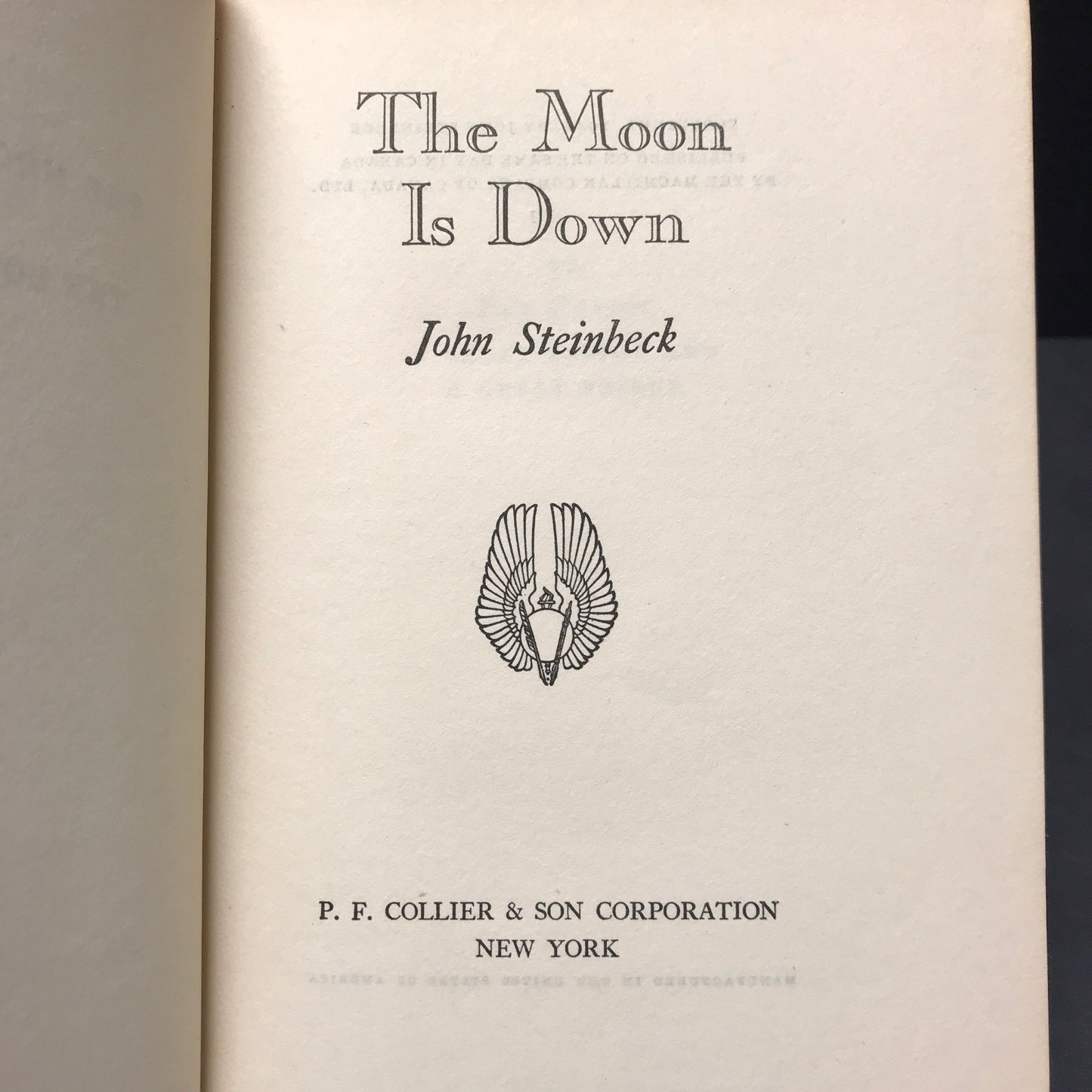 The Moon is Down and Short Stories - John Steinbeck - 1942