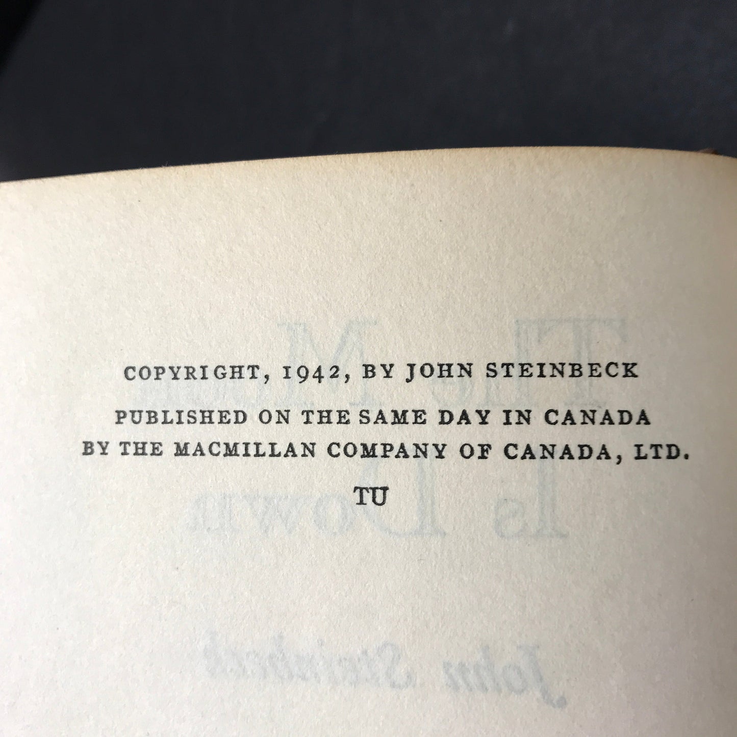 The Moon is Down and Short Stories - John Steinbeck - 1942