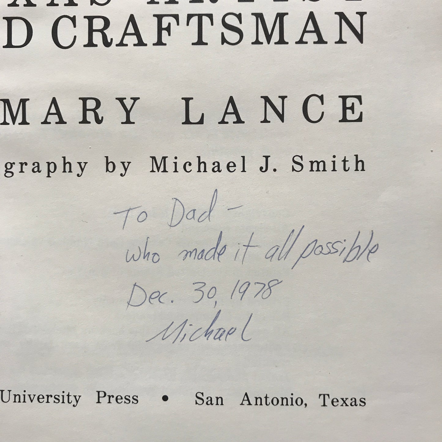 Lynn Ford: Texas Artist and Craftsman - Mary Lance - Signed - 1978