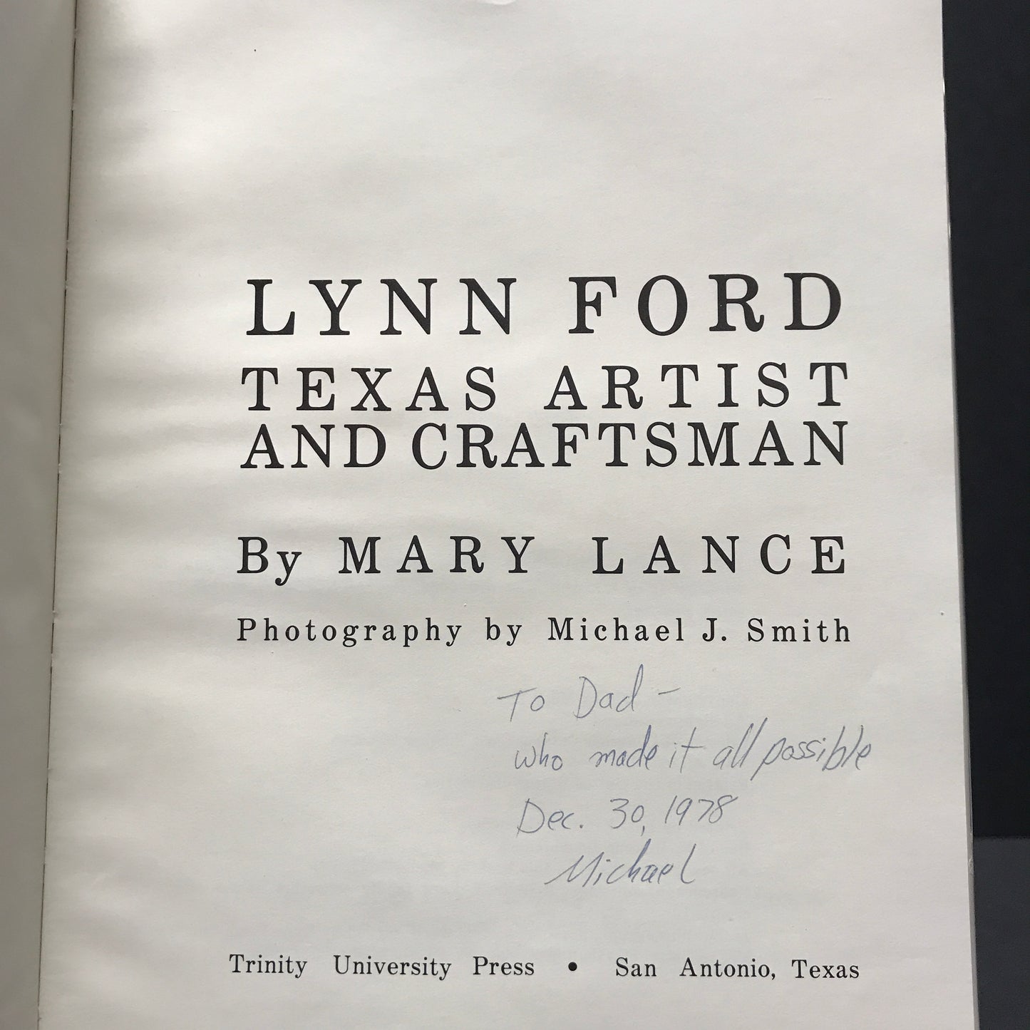 Lynn Ford: Texas Artist and Craftsman - Mary Lance - Signed - 1978