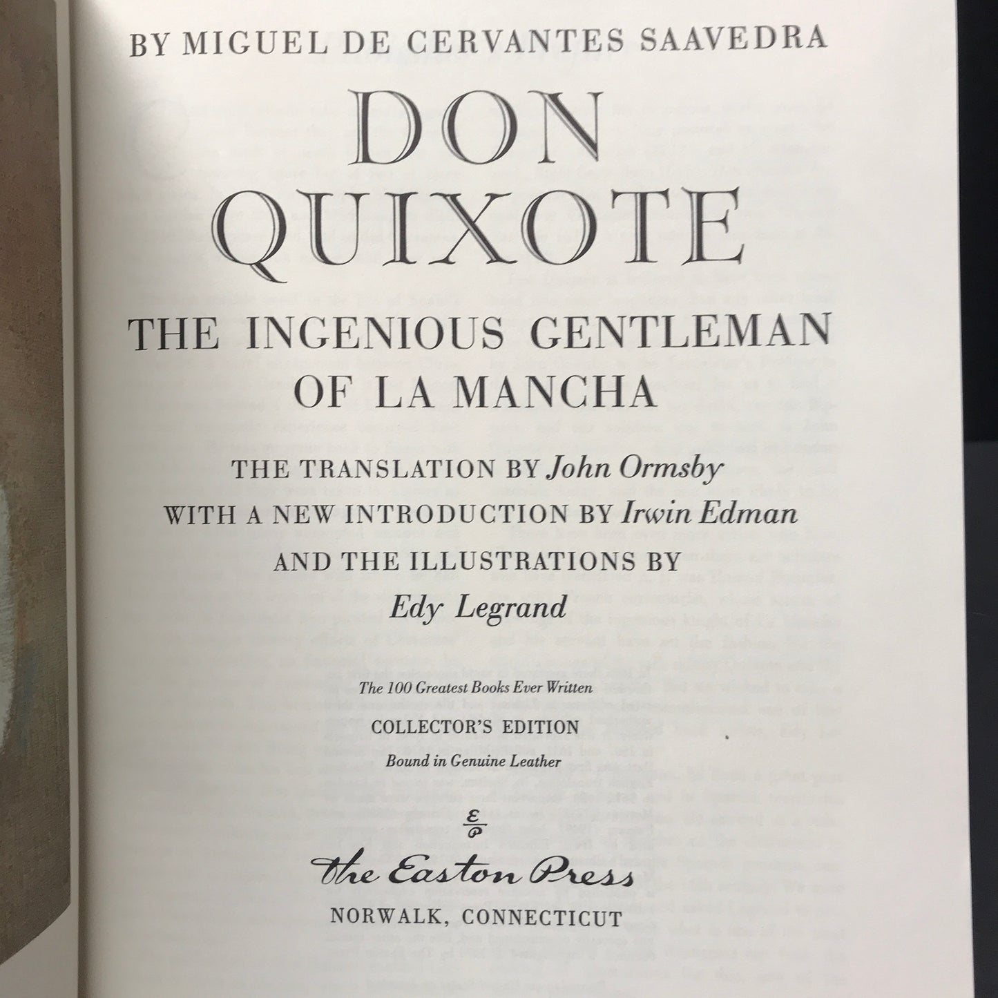 Don Quixote - Miguel de Cervantes Saavedra - Easton Press - 1979