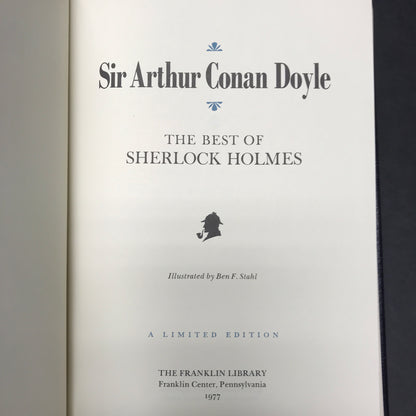 The Best of Sherlock Holmes - Sir Arthur Conan Doyle - Franklin Library - 1977