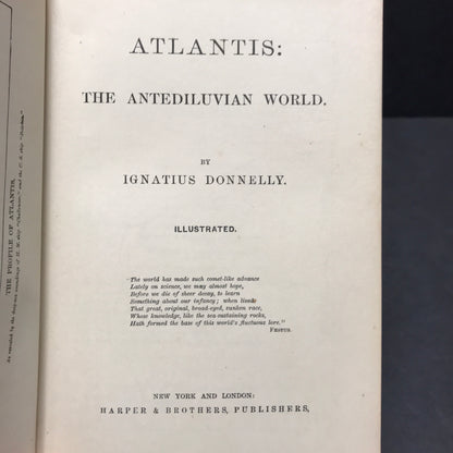 Atlantis: The Antediluvian World - Ignatius Donnelly - 1910