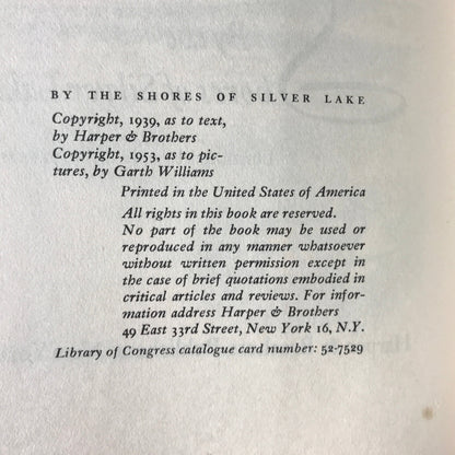 By the Shores of Silver Lake - Laura Ingalls Wilder - 1953