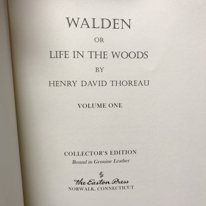 Walden or Life in the Woods - Henry David Thoreau - Collector's Edition - Easton Press - 2016