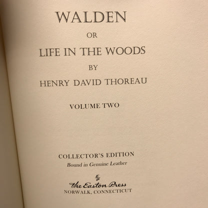 Walden or Life in the Woods - Henry David Thoreau - Collector's Edition - Easton Press - 2016