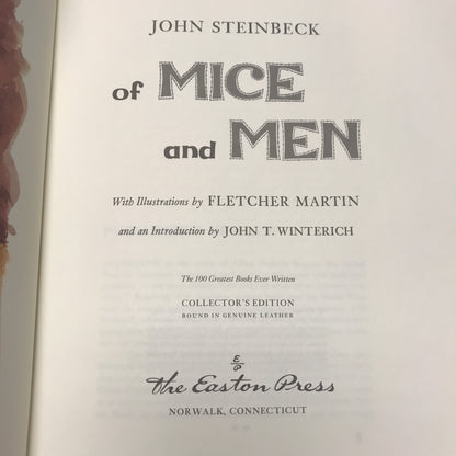 Of Mice and Men - John Steinbeck - Easton Press - 1977