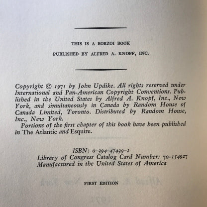 Rabbit Redux - John Updike - 1st Edition - 1971