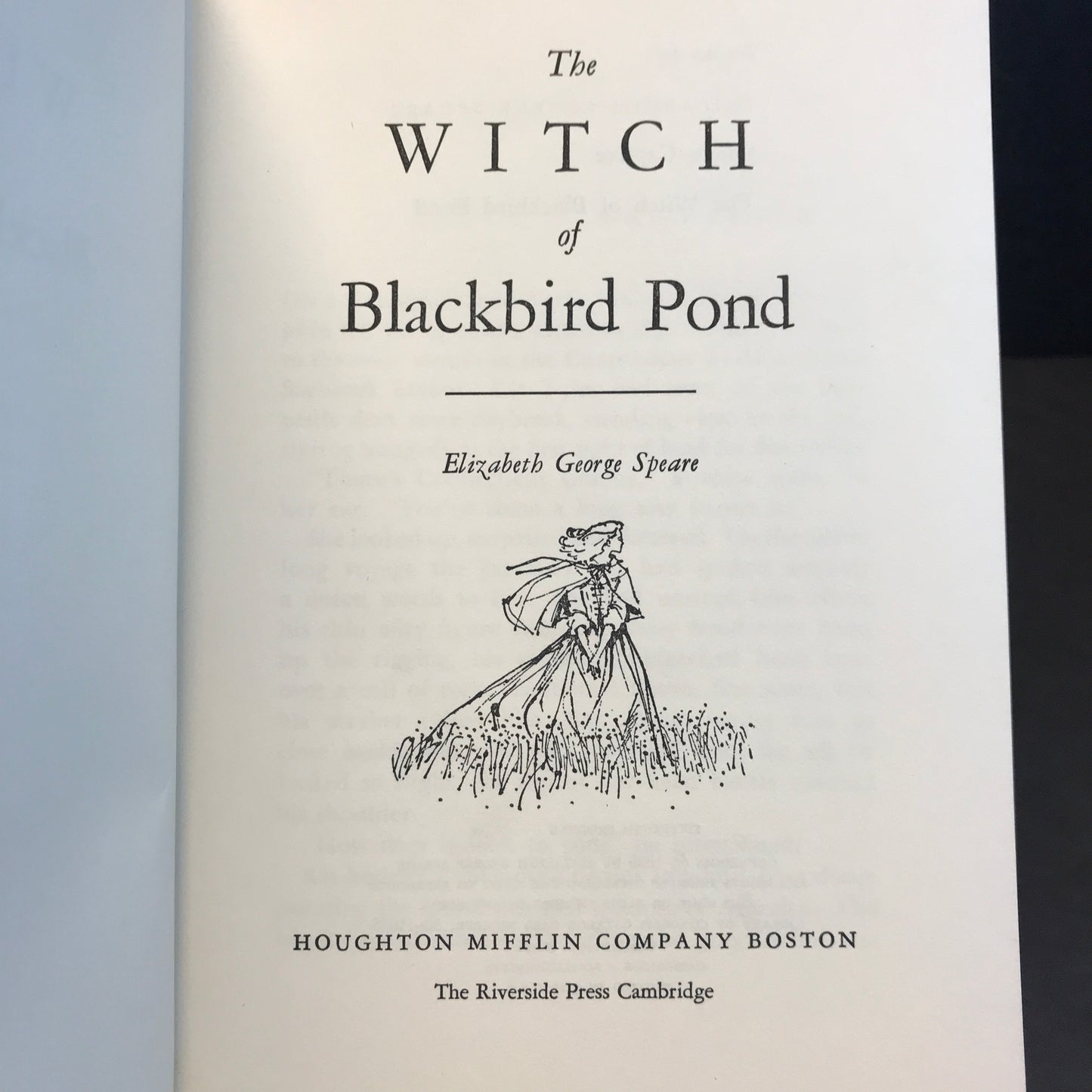 The Witch of Blackbird Pond - Elizabeth George Speare - 16th Printing - 1958