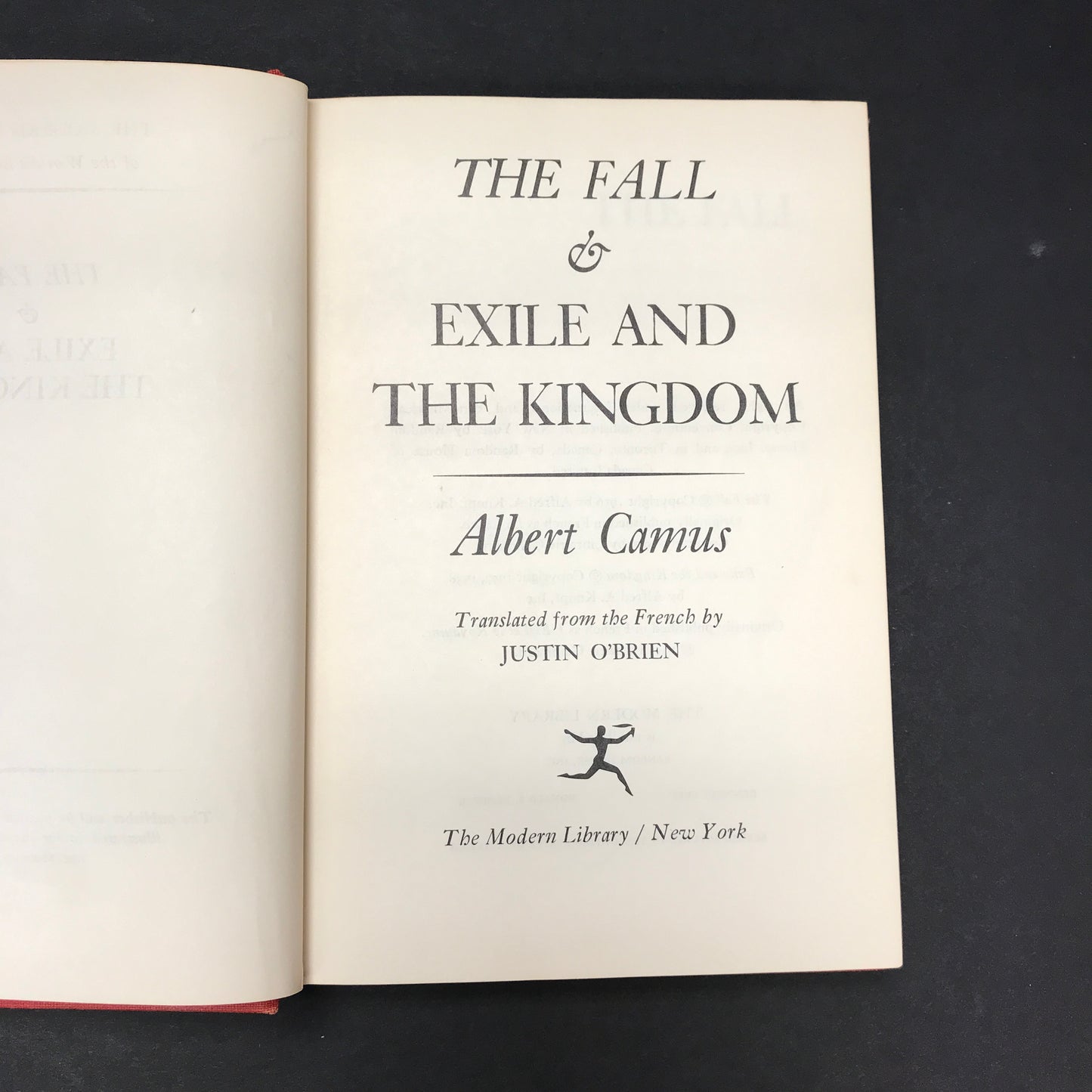 The Fall and Exile and The Kingdom - Albert Camus - Modern Library - 1958