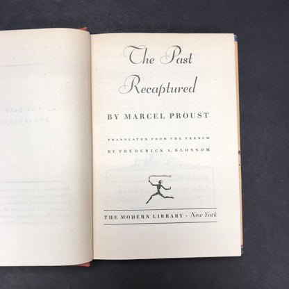 The Past Recaptured - Marcel Proust - Modern Library - 1932