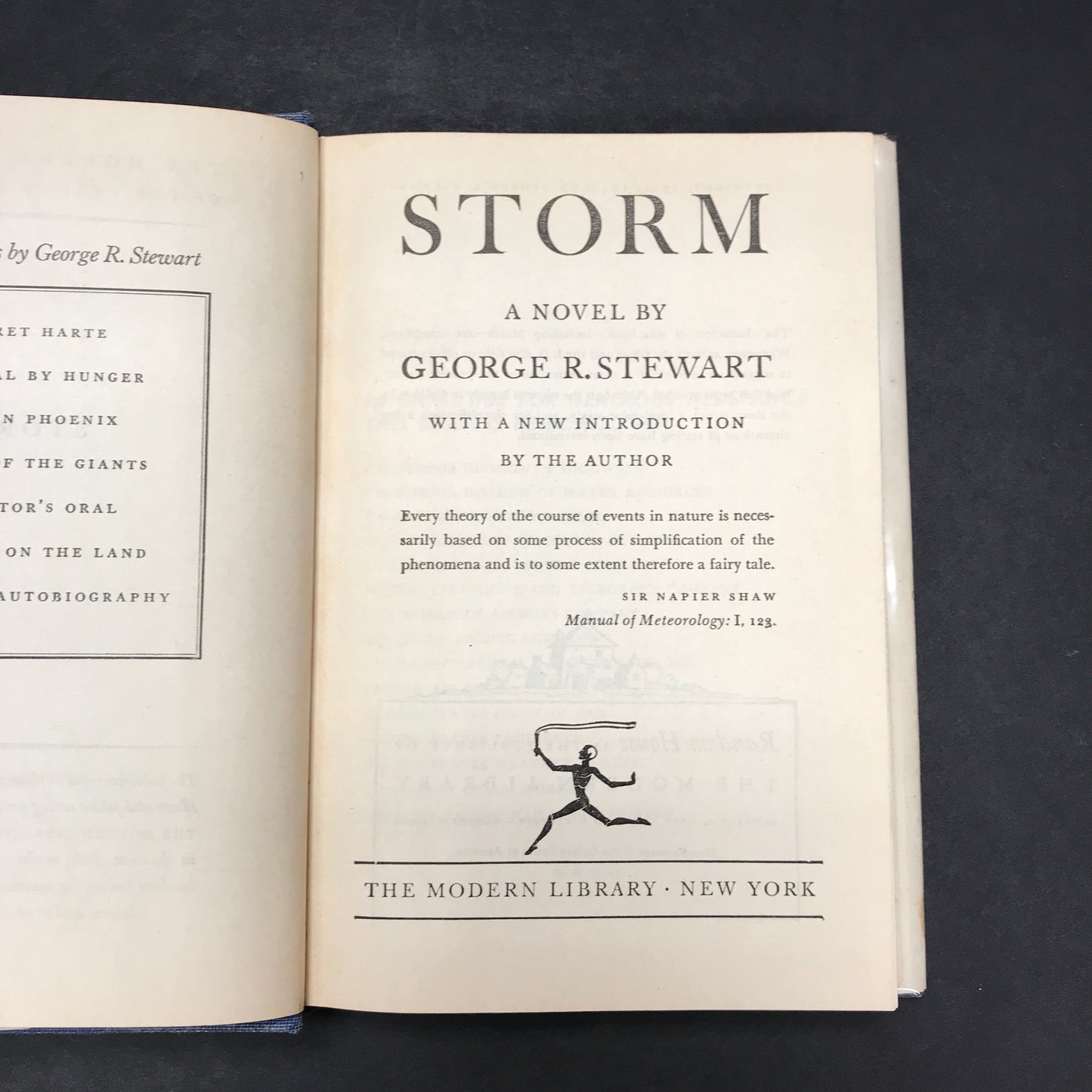 Storm - George R. Stewart - Modern Library - 1947