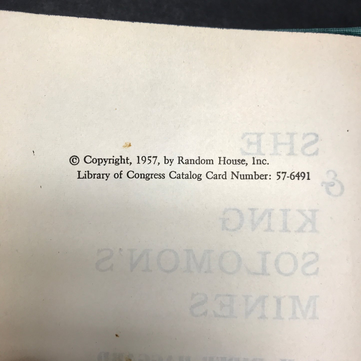 She and King Solomon's Mines - H. Rider Haggard - Modern Library - 1957