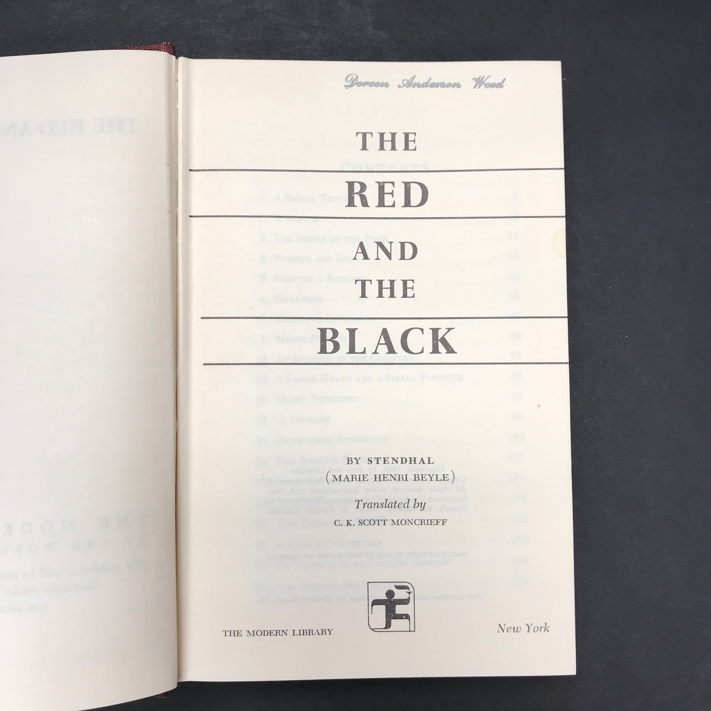 The Red and The Black - Stendhal - Modern Library - Reprint - 1953