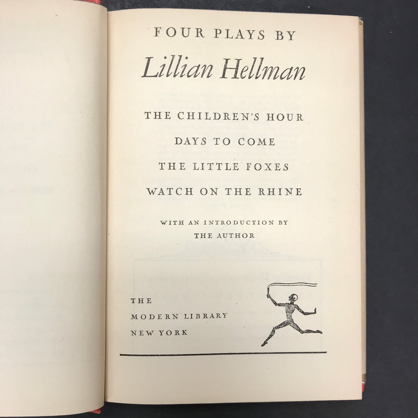 Four Plays by Lillian Hellman - Lillian Hellman - Modern Library - 1942