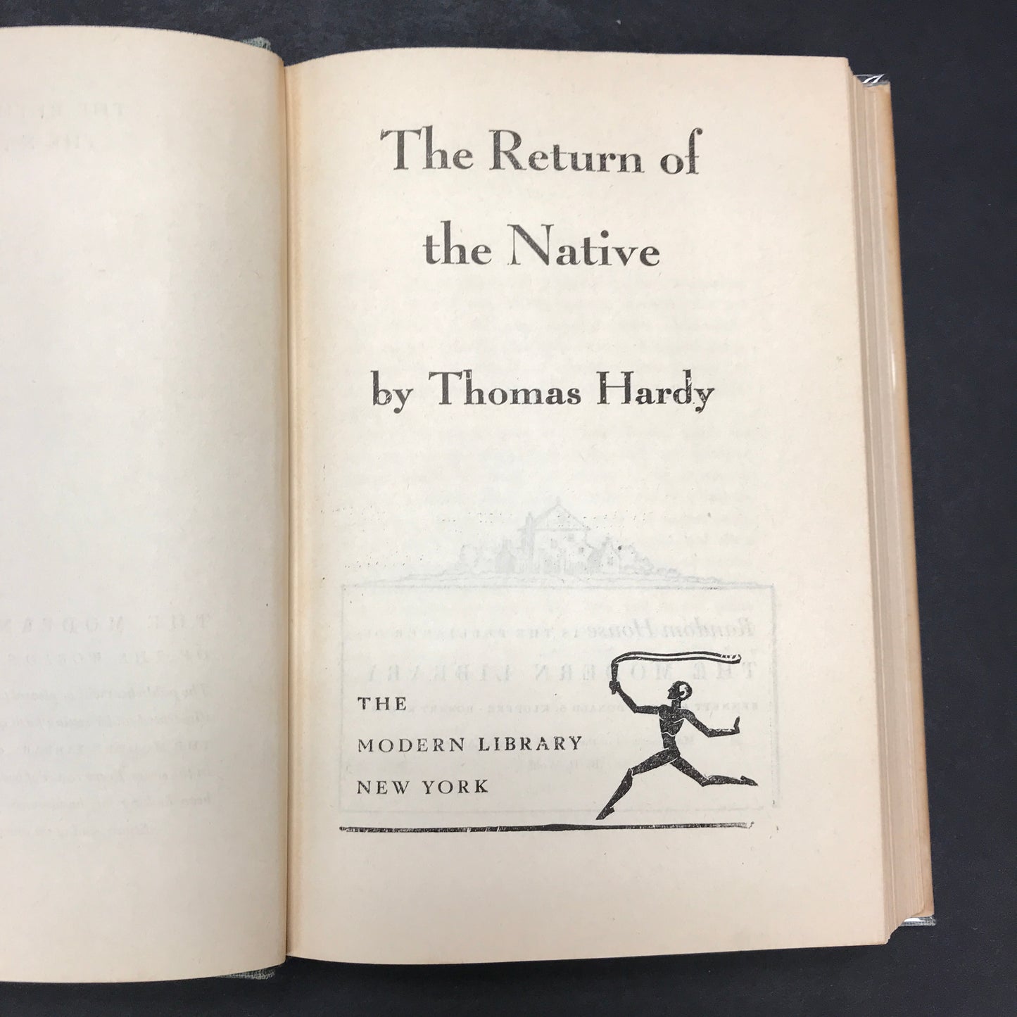 Return of the Native - Thomas Hardy - Modern Library - 1940-50's