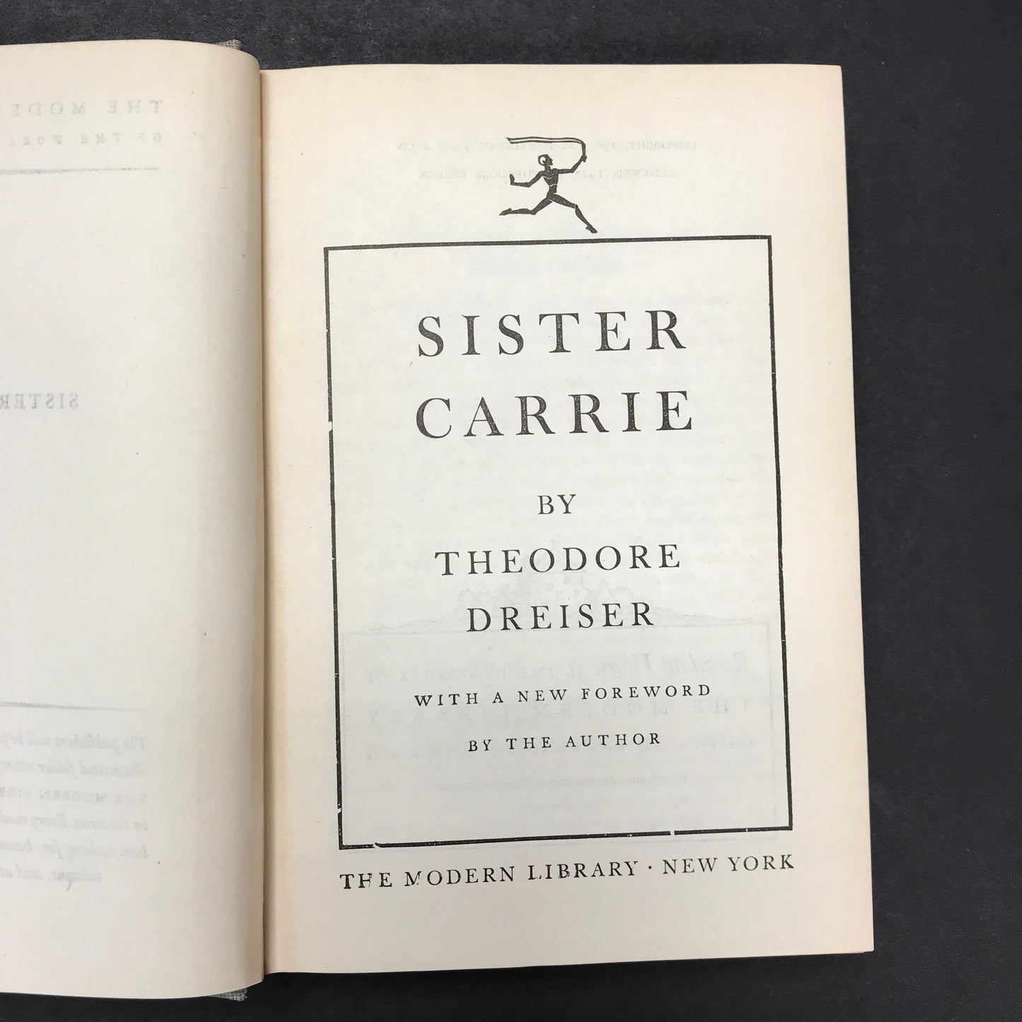 Sister Carrie - Theodore Dreiser - Modern Library - 1927