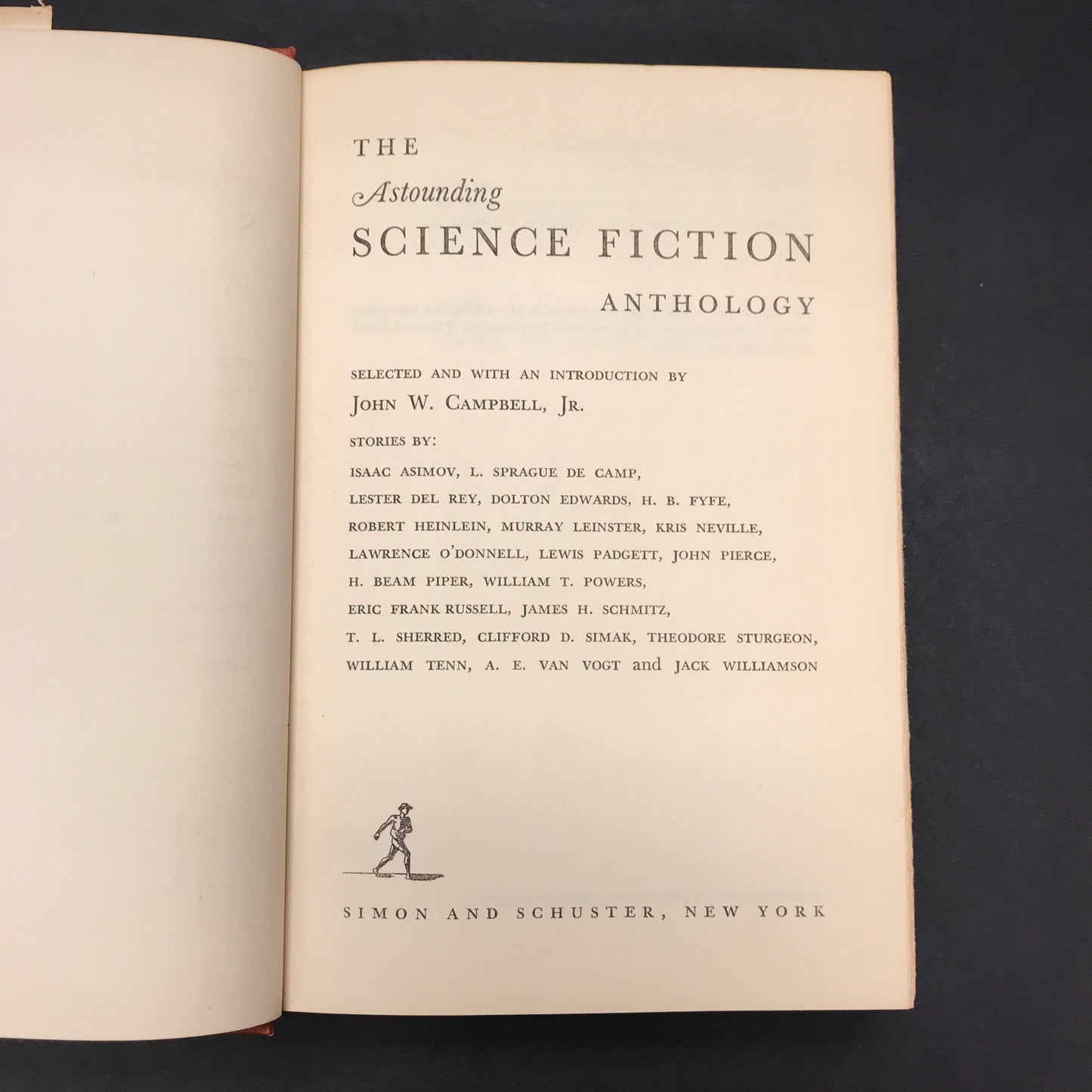 The Astounding Science Fiction Anthology - John W. Campbell, Jr. - Book Club Edition - 1952