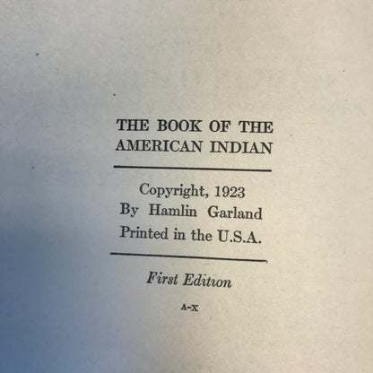 The Book of the American Indian - Hamlin Garland - 1923