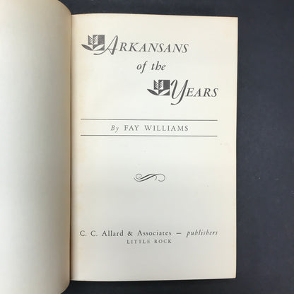 Arkansans of The Years - Fay Williams - 1951