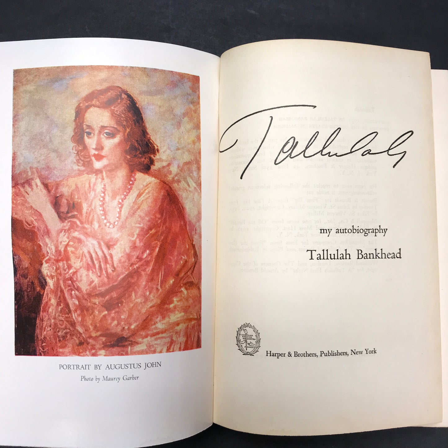 Tallulah: My Autobiography - Tallulah Bankhead - Early Print - 1952