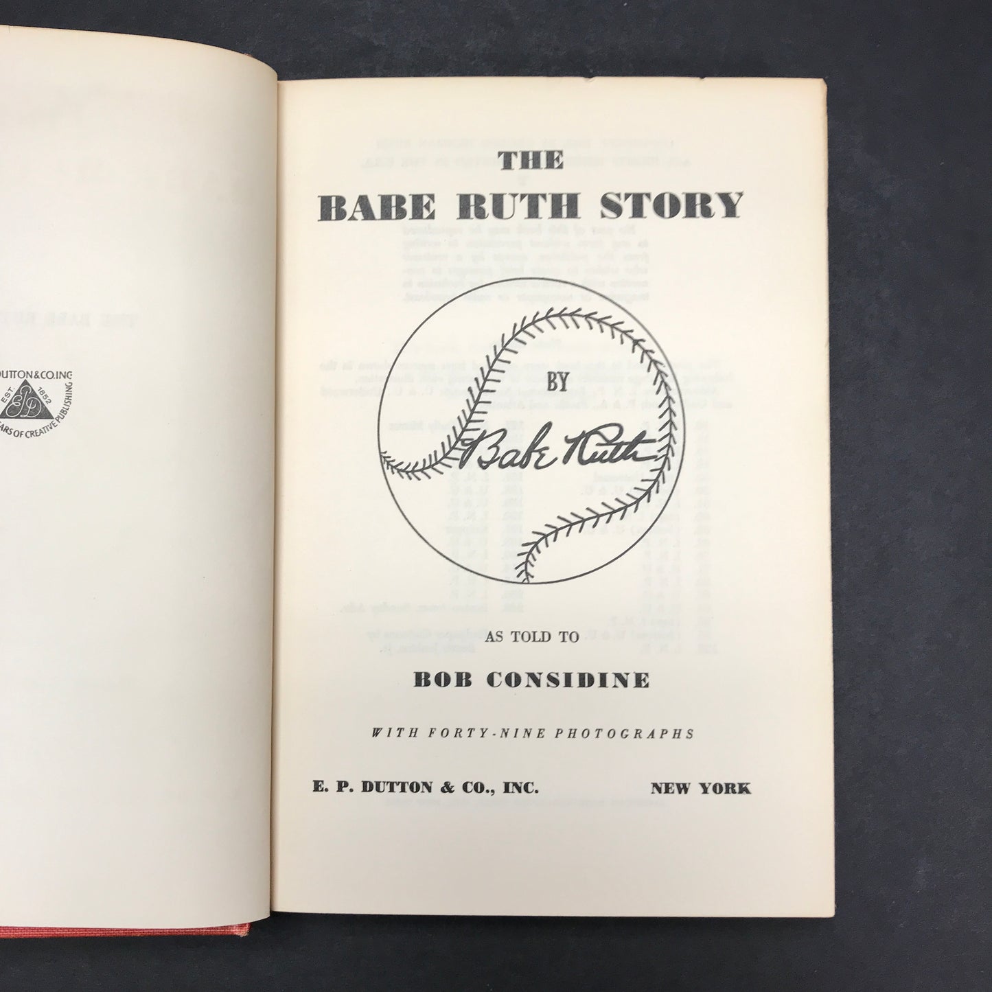 The Babe Ruth Story - Babe Ruth - Early Print - 1948