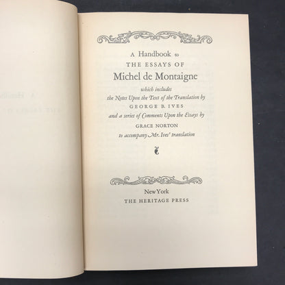 The Essays of Montaigne - Montaigne - Three Volumes - 1946