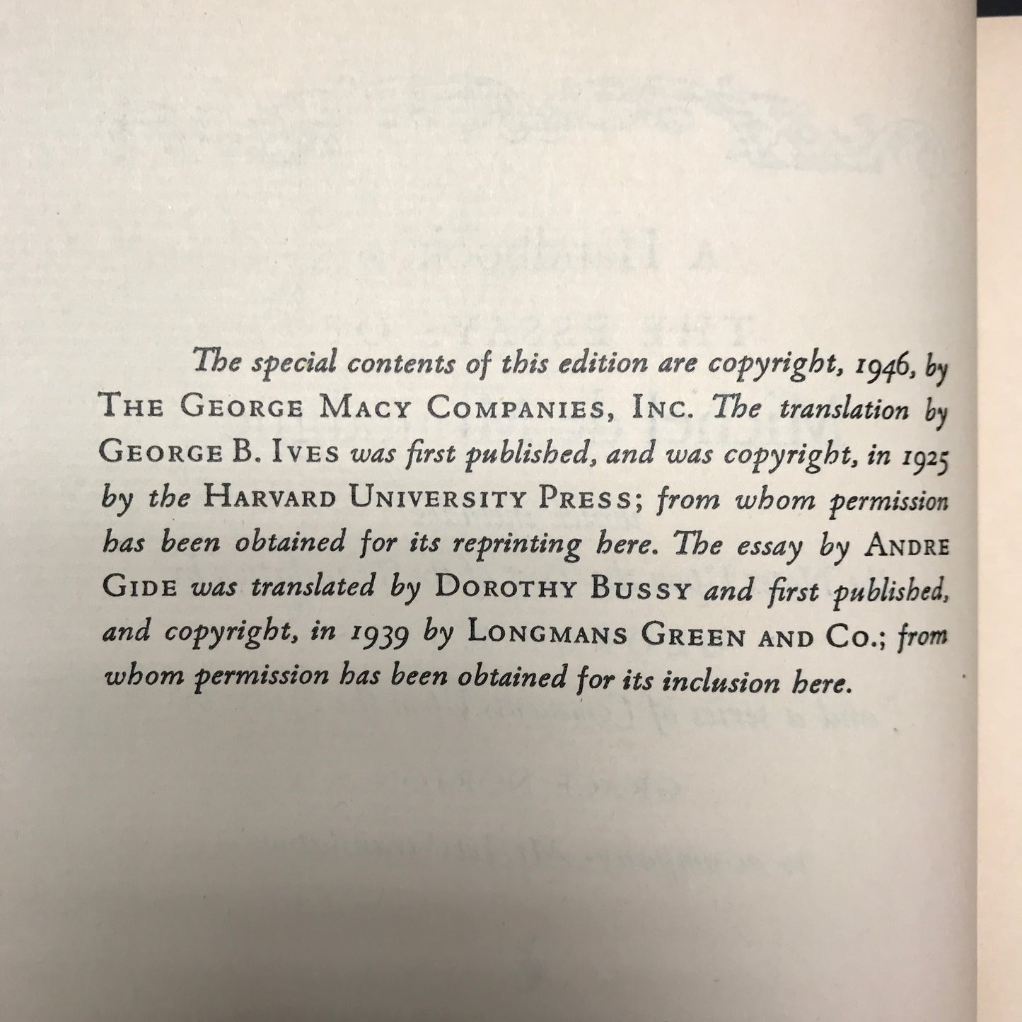 The Essays of Montaigne - Montaigne - Three Volumes - 1946