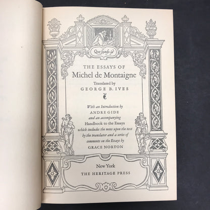 The Essays of Montaigne - Montaigne - Three Volumes - 1946